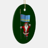 Sinterklaas met aftekening van Aruba Keramisch Ornament (Rechts)