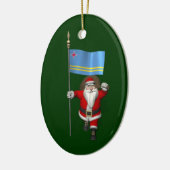 Sinterklaas met aftekening van Aruba Keramisch Ornament (Links)