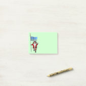 Sinterklaas met aftekening van Aruba Post-it® Notes (Op bureau)
