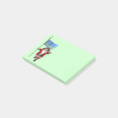 Sinterklaas met aftekening van Aruba Post-it® Notes (Schuin)