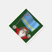 Sinterklaas met aftekening van Aruba Servetten (Hoek)