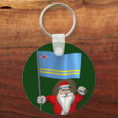 Sinterklaas met aftekening van Aruba Sleutelhanger (Voorkant)
