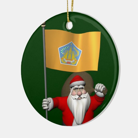 Sinterklaas met aftekening van Bali Keramisch Ornament (Links)