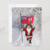 Sinterklaas met aftekening van Bermuda Feestdagenkaart (Voorkant / Achterkant)