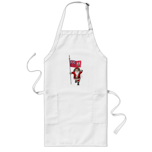 Sinterklaas met aftekening van Bermuda Lang Schort (Voorkant)
