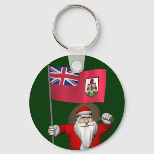 Sinterklaas met aftekening van Bermuda Sleutelhanger