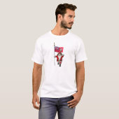 Sinterklaas met aftekening van Bermuda T-shirt (Voorkant volledig)