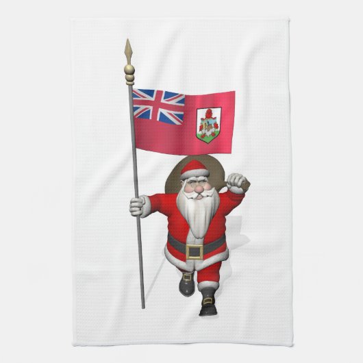 Sinterklaas met aftekening van Bermuda Theedoek (Verticaal)