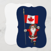 Sinterklaas met aftekening van Canada Feestdagenkaart (Voorkant / Achterkant)