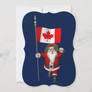 Sinterklaas met aftekening van Canada Feestdagenkaart