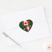 Sinterklaas met aftekening van Canada Hart Sticker (Envelop)