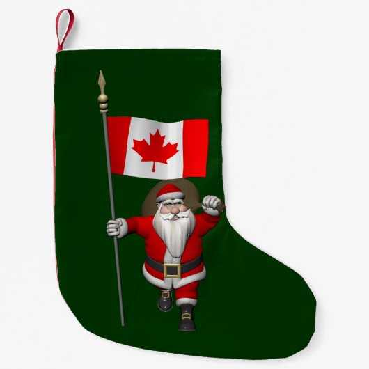 Sinterklaas met aftekening van Canada Kleine Kerstsok (Voorkant)
