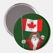 Sinterklaas met aftekening van Canada Magneet (Voorkant / Achterkant)