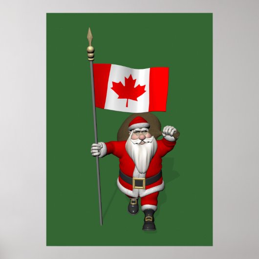 Sinterklaas met aftekening van Canada Poster (Voorkant)