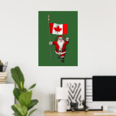 Sinterklaas met aftekening van Canada Poster (Thuiskantoor)
