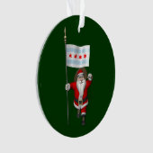 Sinterklaas met aftekening van Chicago Ornament (voorkant)