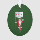 Sinterklaas met aftekening van Chicago Ornament (voorkant)