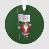 Sinterklaas met aftekening van Chicago Ornament (voorkant)