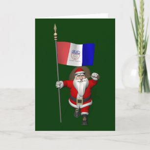 Sinterklaas met aftekening van Cleveland Feestdagen Kaart