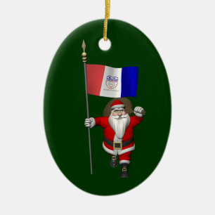 Sinterklaas met aftekening van Cleveland Keramisch Ornament