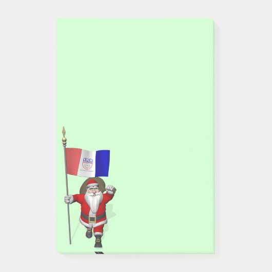 Sinterklaas met aftekening van Cleveland Post-it® Notes (Voorkant)