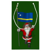 Sinterklaas met aftekening van Curaçao Klein Cadeauzakje (Achterkant)