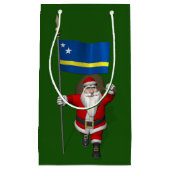 Sinterklaas met aftekening van Curaçao Klein Cadeauzakje (Voorkant)