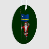 Sinterklaas met aftekening van Curaçao Ornament (voorkant)