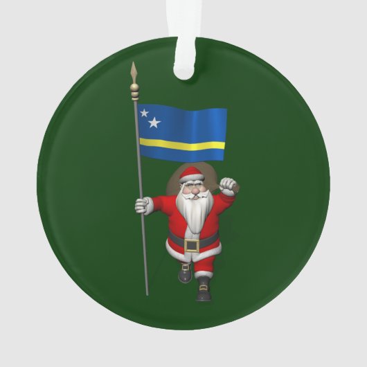 Sinterklaas met aftekening van Curaçao Ornament (achterkant)