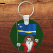 Sinterklaas met aftekening van Curaçao Sleutelhanger (Voorkant)