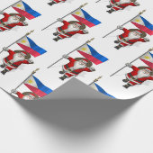 Sinterklaas met aftekening van de Filipijnen Cadeaupapier (Hoek)