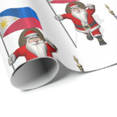 Sinterklaas met aftekening van de Filipijnen Cadeaupapier (Rol Hoek)