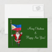 Sinterklaas met aftekening van de Filipijnen Feestdagenkaart (Voorkant / Achterkant)