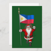 Sinterklaas met aftekening van de Filipijnen Feestdagenkaart (Voorkant / Achterkant)