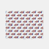 Sinterklaas met aftekening van de Filipijnen Fleece Deken (Voorkant (Horizontaal))