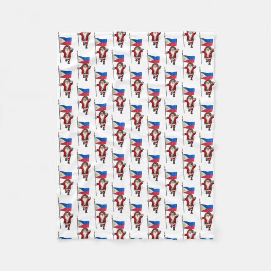 Sinterklaas met aftekening van de Filipijnen Fleece Deken (Voorkant)
