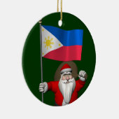 Sinterklaas met aftekening van de Filipijnen Keramisch Ornament (Rechts)