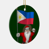 Sinterklaas met aftekening van de Filipijnen Keramisch Ornament (Rechts)