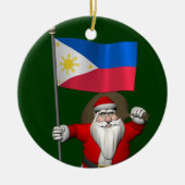 Sinterklaas met aftekening van de Filipijnen Keramisch Ornament (Voorkant)