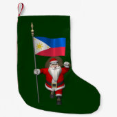 Sinterklaas met aftekening van de Filipijnen Kleine Kerstsok (Voorkant)