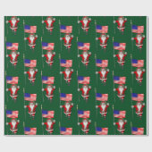 Sinterklaas met aftekening van de Verenigde Staten Cadeaupapier (Vlak)