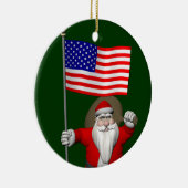Sinterklaas met aftekening van de Verenigde Staten Keramisch Ornament (Rechts)