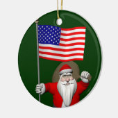 Sinterklaas met aftekening van de Verenigde Staten Keramisch Ornament (Links)