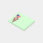Sinterklaas met aftekening van de Verenigde Staten Post-it® Notes (Schuin)