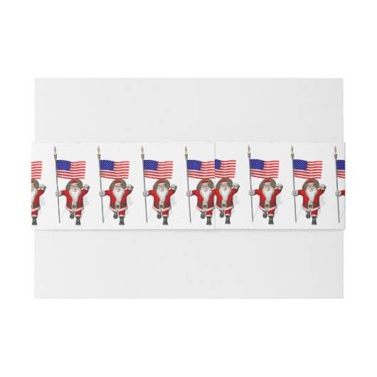 Sinterklaas met aftekening van de Verenigde Staten Uitnodigingen Wikkel (Achterkant Voorbeeld)