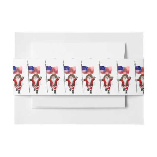 Sinterklaas met aftekening van de Verenigde Staten Uitnodigingen Wikkel (Voorkant Voorbeeld)