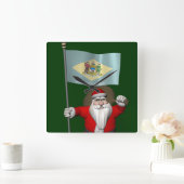 Sinterklaas met aftekening van Delaware Vierkante Klok (Huis)
