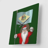 Sinterklaas met aftekening van Delaware Vierkante Klok (Hoek)