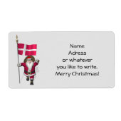 Sinterklaas met aftekening van Denemarken Dannebro Etiket (Voorkant)