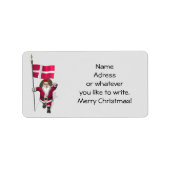 Sinterklaas met aftekening van Denemarken Dannebro Etiket (Voorkant)